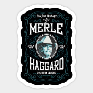 Merle Haggard Design Sticker